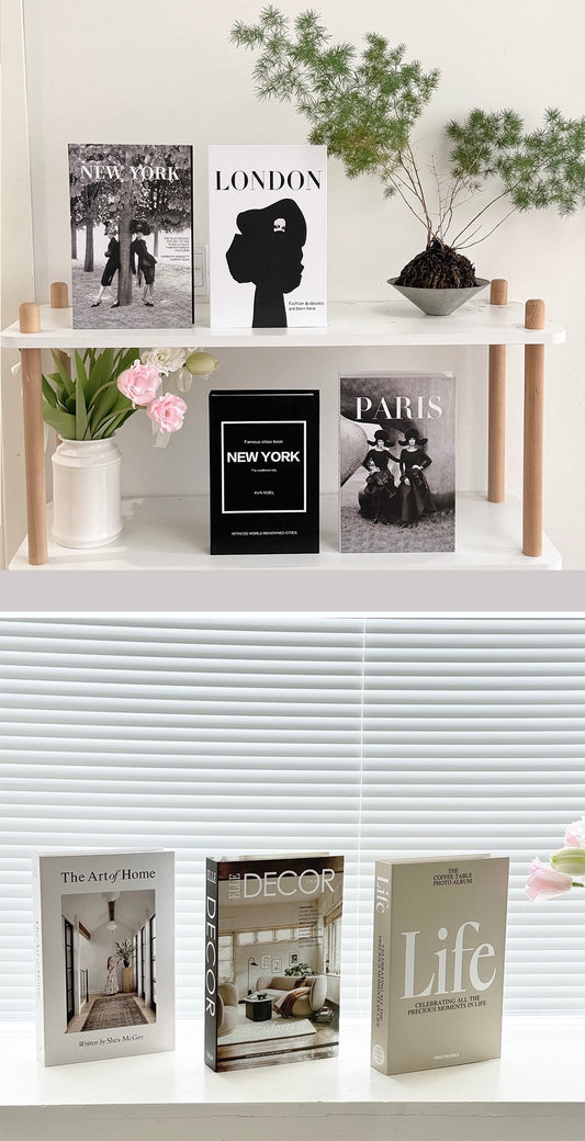 (8 PCS) Luxe Large Decorative Faux Books