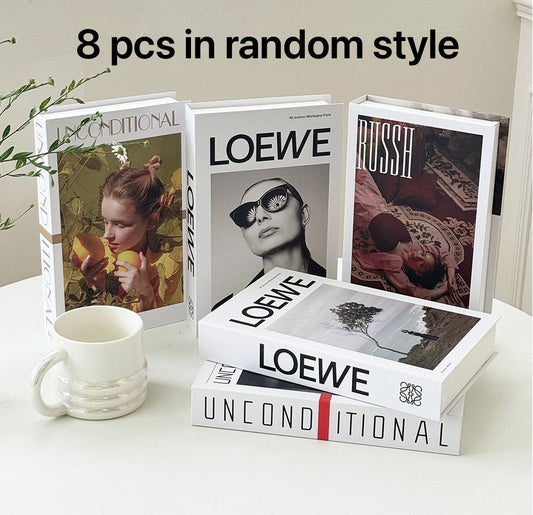 (8 PCS) Luxe Large Decorative Faux Books