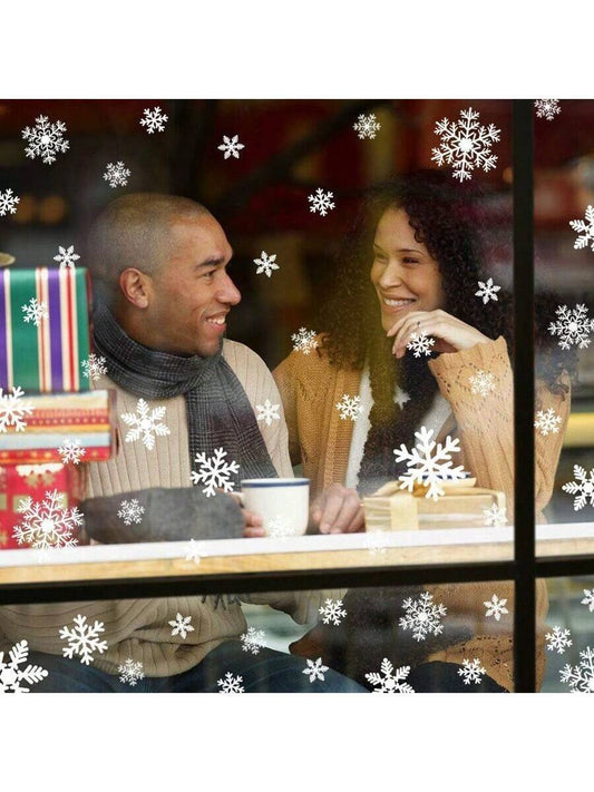 135Pcs Snowflake Window Clings