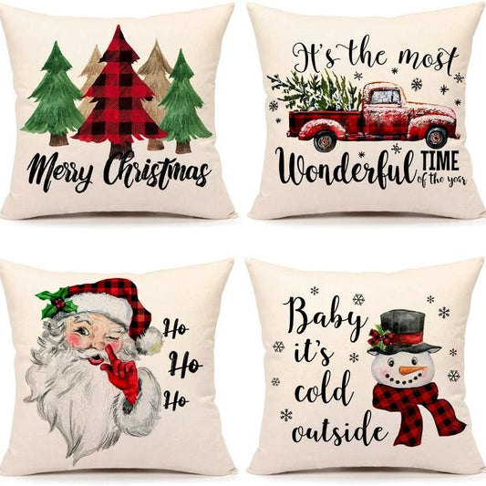 18"x18" 4PCS Christmas Pillow Covers
