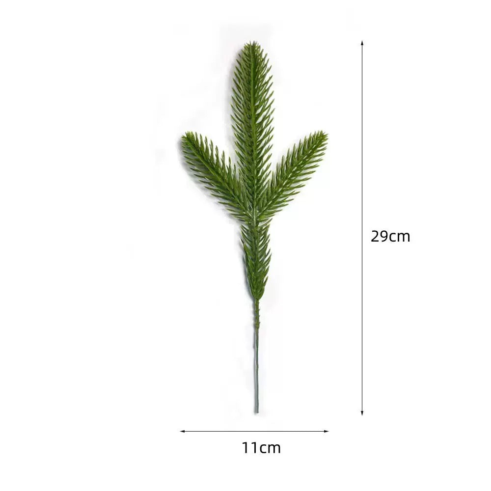 45 Pcs Artificial Pine Picks with Red Berries