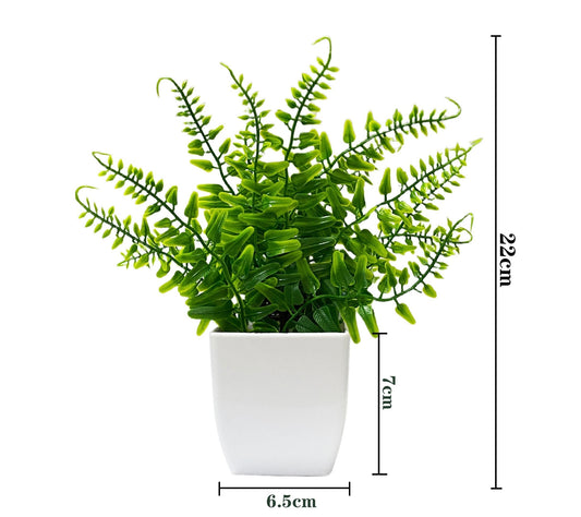 4 Pack Mini Faux Greenery Potted Plants