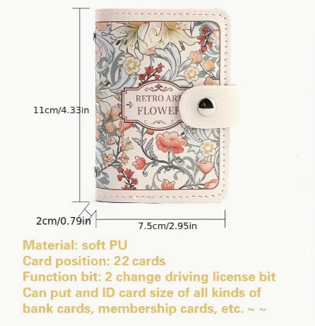 Elegant Floral: Multi-Card Wallet