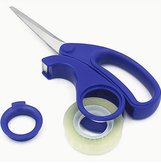 2pc 2-in-1 Scissors with Tape Dispenser