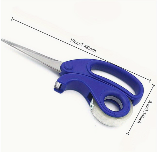 2pc 2-in-1 Scissors with Tape Dispenser