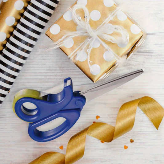 2pc 2-in-1 Scissors with Tape Dispenser
