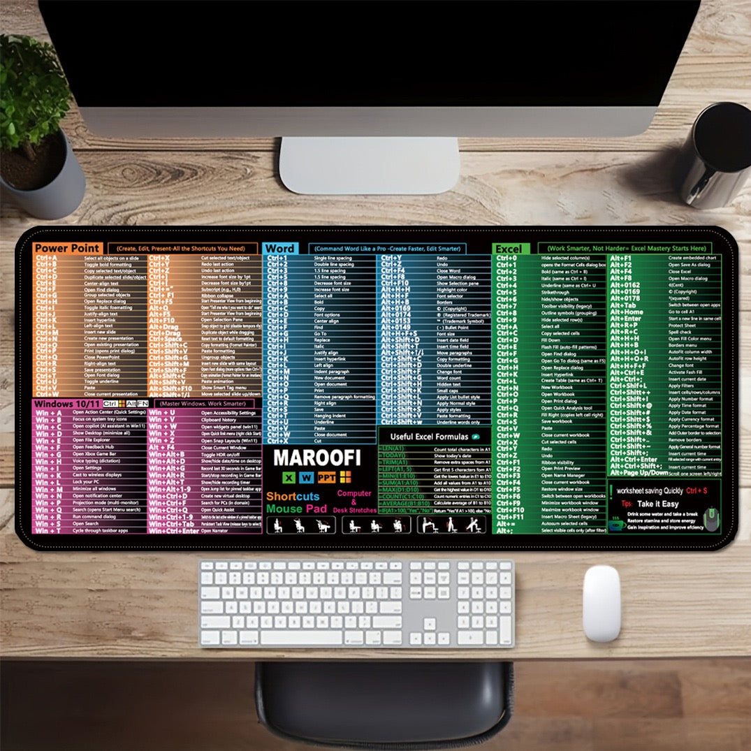 Extra-Large Shortcut Keys Mouse Pad