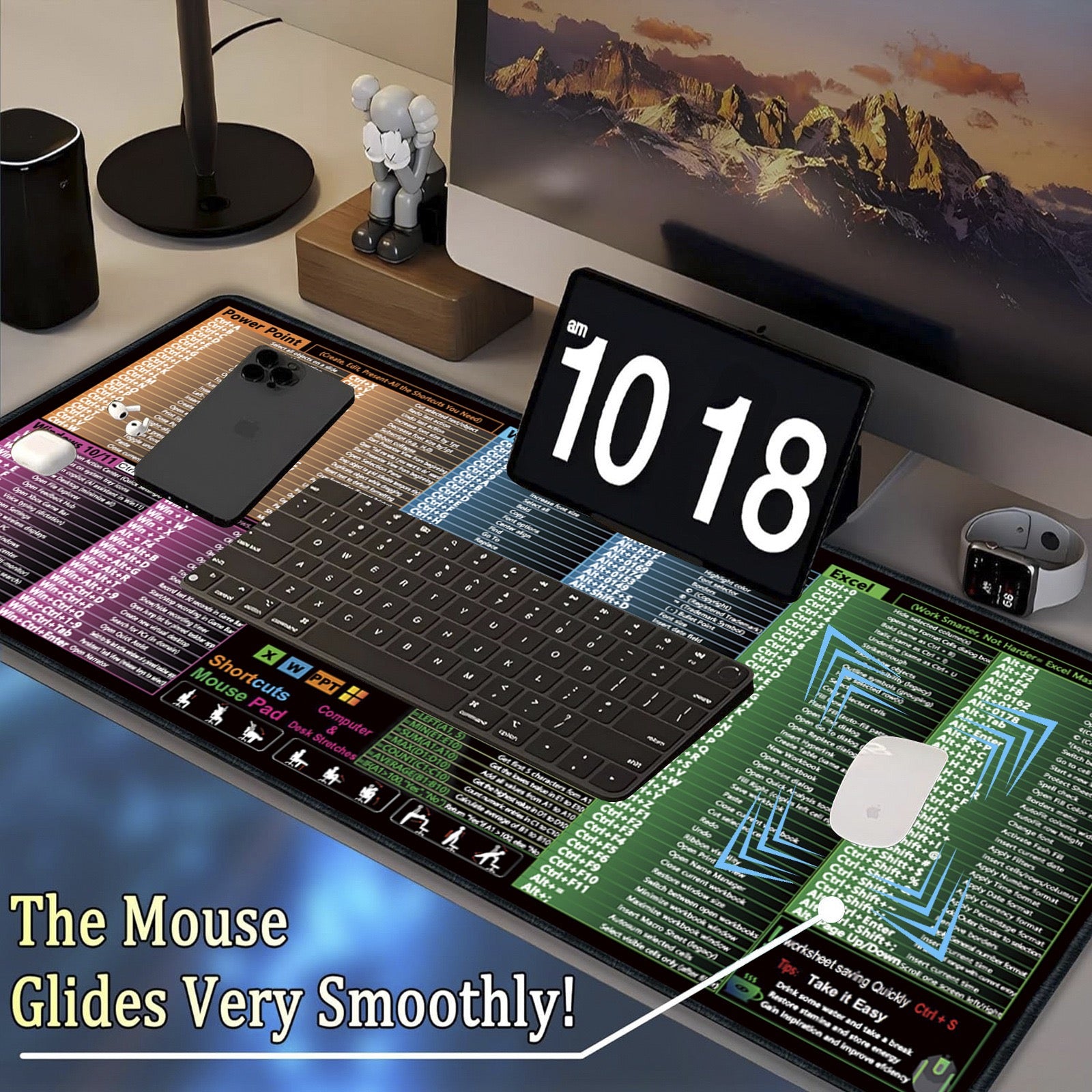 Extra-Large Shortcut Keys Mouse Pad