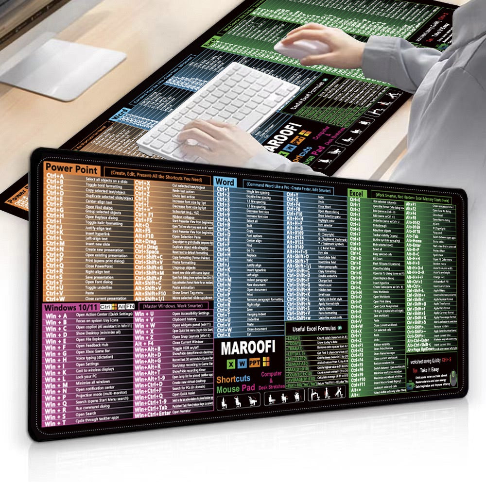 Extra-Large Shortcut Keys Mouse Pad