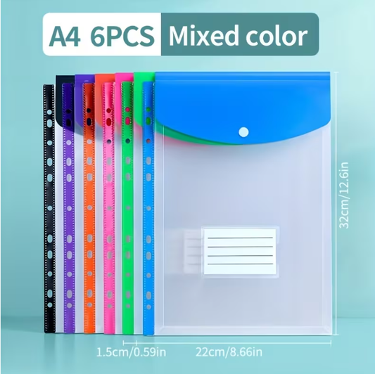 A4 Expanding Document Folder Set (6-Piece)