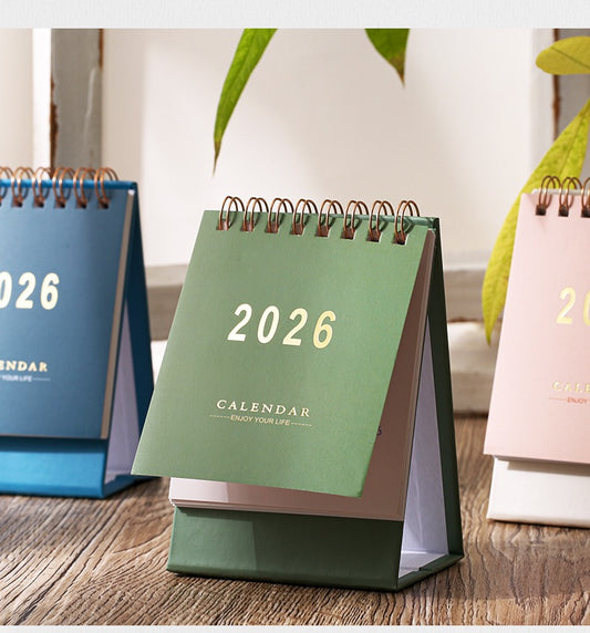 (2-Piece) 2026 Mini Desk Calendar Set