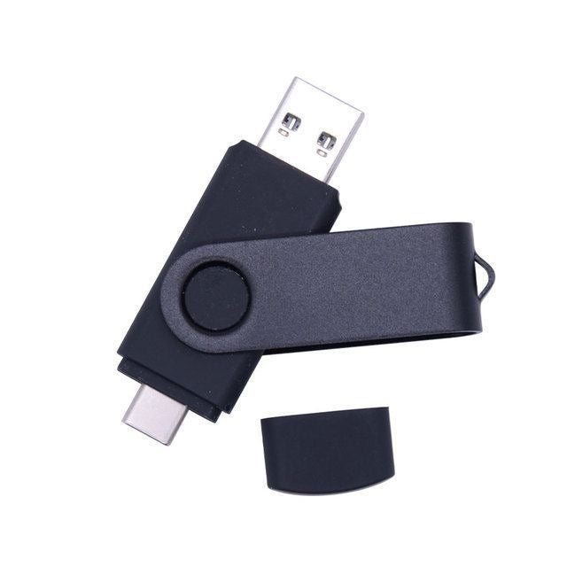 USB Flash Drive with USB-C Adapter
