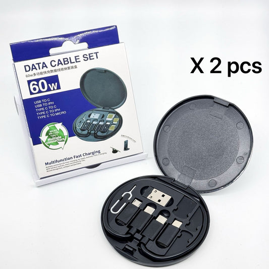 2pcs 6-in-1 USB-C to Lightning Adapter Kit