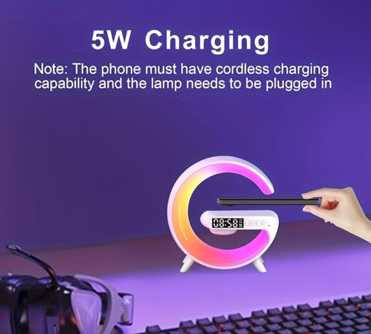 Modern RGB Desk Lamp with Wireless Charging & Speaker