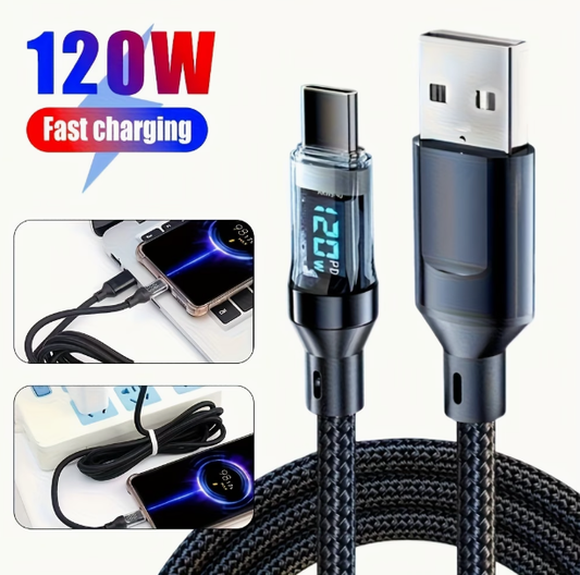 3.3ft Braided USB-C to USB-C Fast Charging Cable