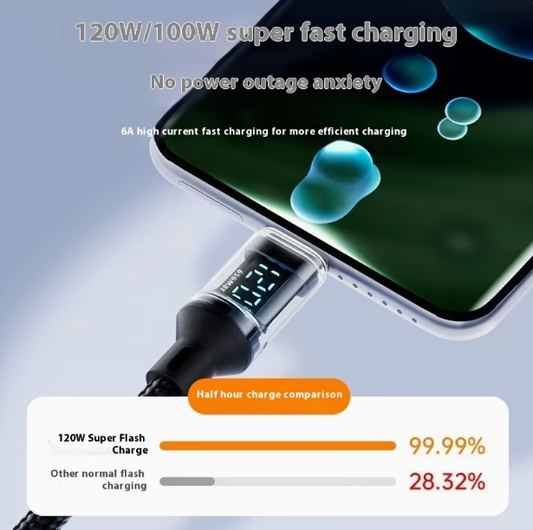 3.3ft Braided USB-C to USB-C Fast Charging Cable