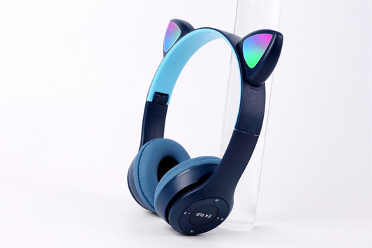 Anime Cartoon Cat Ear Wireless LED Headphones