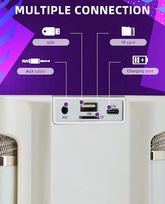 Portable Bluetooth Karaoke Speaker with Microphone