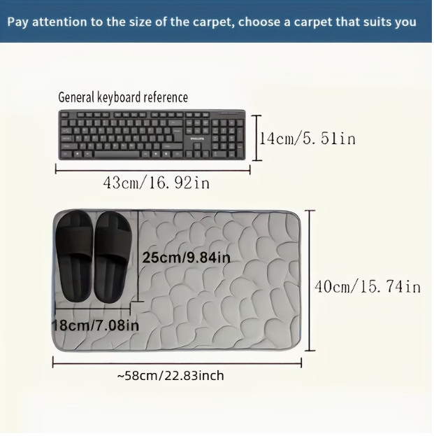 Quick-Dry Memory Foam Bath Mat