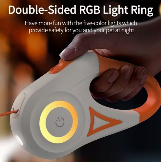 16ft Retractable Dog Leash with LED Flashlight