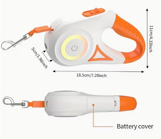 16ft Retractable Dog Leash with LED Flashlight