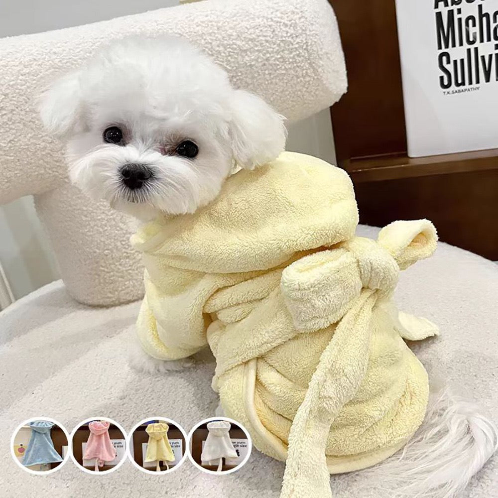Soft Absorbent Quick-Dry Pet Bath Towel Robe