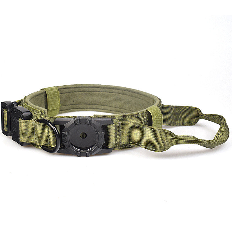 Tactical Nylon Dog Collar with GPS Holder
