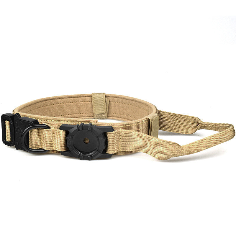 Tactical Nylon Dog Collar with GPS Holder