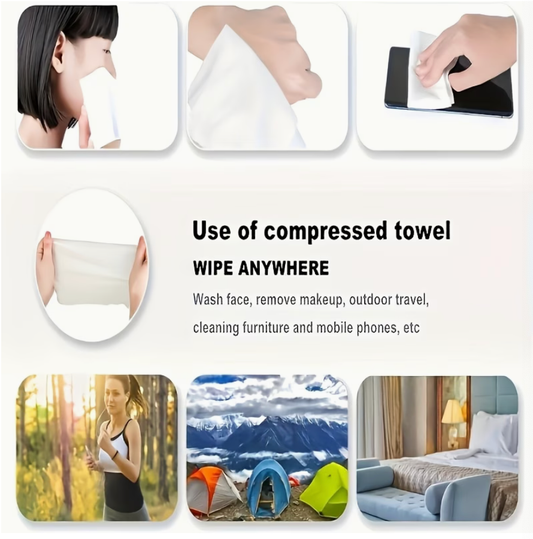 Compressed Face Towels for Travel & Camping