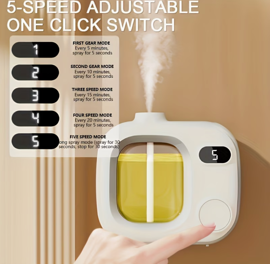 Smart Aroma Diffuser with Adjustable Settings & USB Rechargeable Design