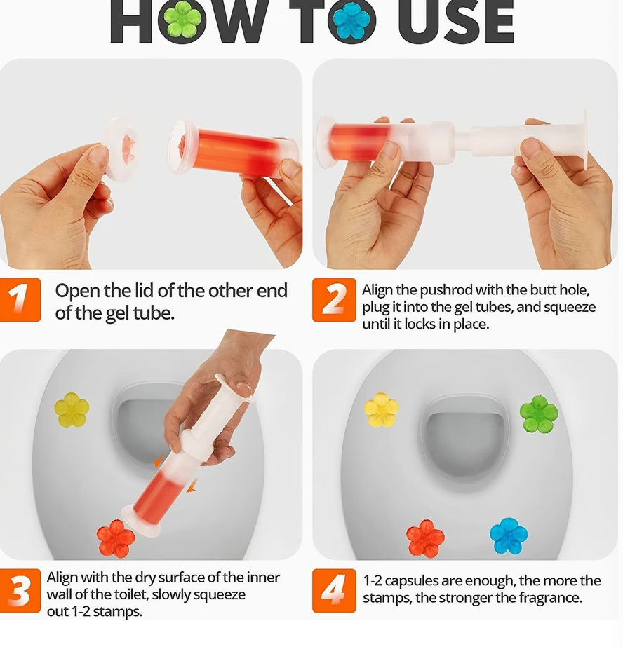 Flower Gel Toilet Stamp Refill