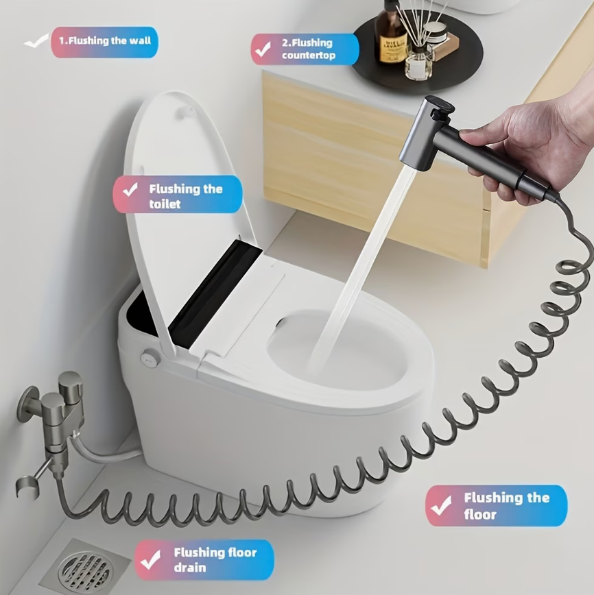 Wall-Mounted Bidet Spray Gun Set