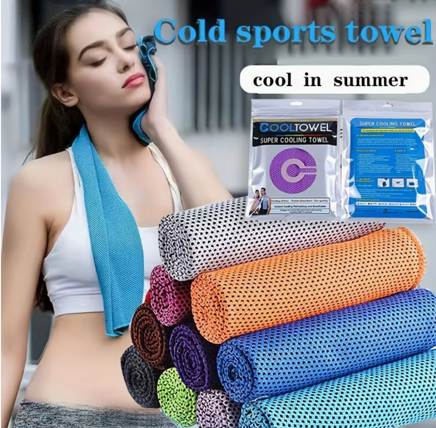 Quick-Dry Cooling Sports Towel with Cold Core Technology