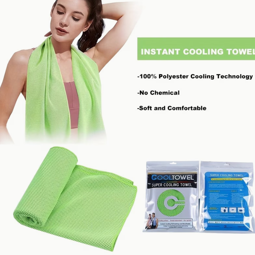 Quick-Dry Cooling Sports Towel with Cold Core Technology