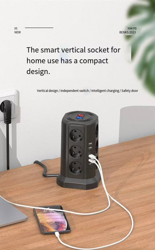 Tower Power Strip Surge Protector