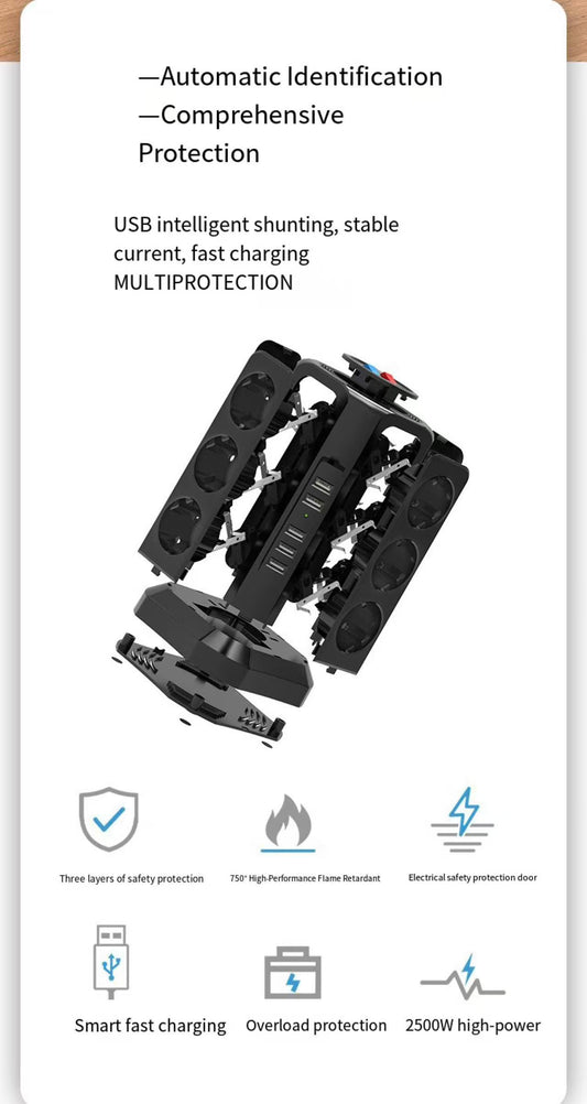 Tower Power Strip Surge Protector