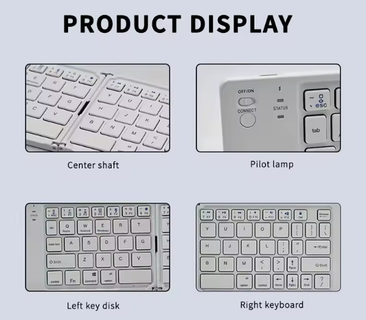 Portable Slim Folding Bluetooth Keyboard