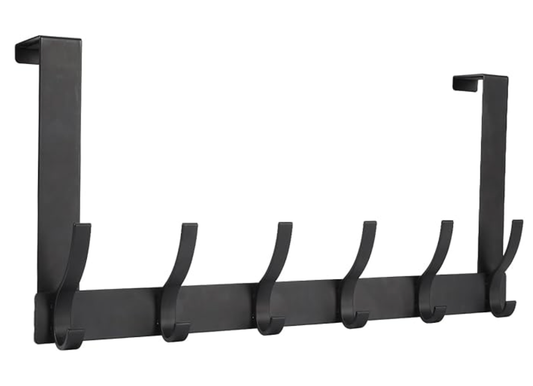 6-Hook Over-the-Door Rack
