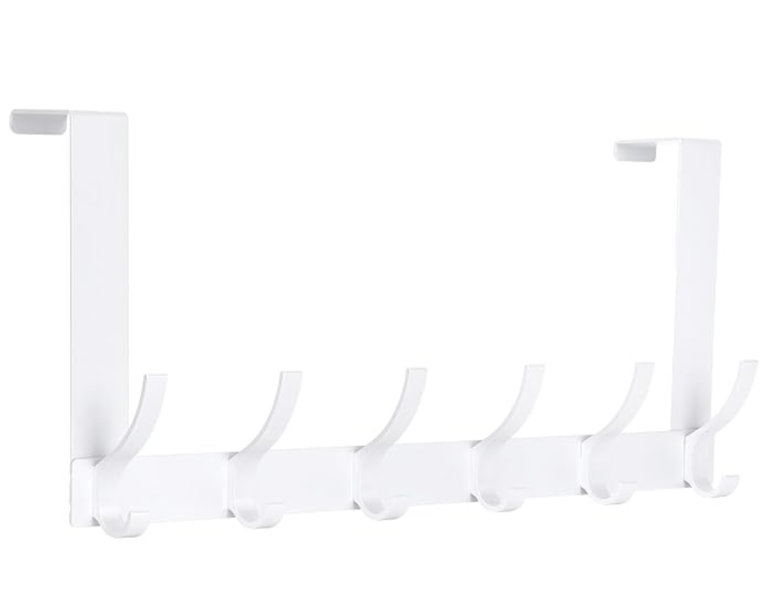6-Hook Over-the-Door Rack