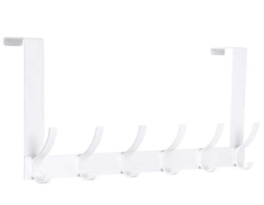 6-Hook Over-the-Door Rack