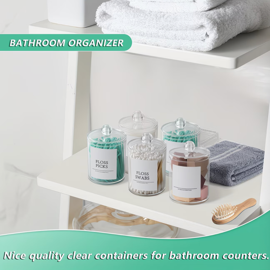 4PCS Aesthetic Bathroom Canister Set