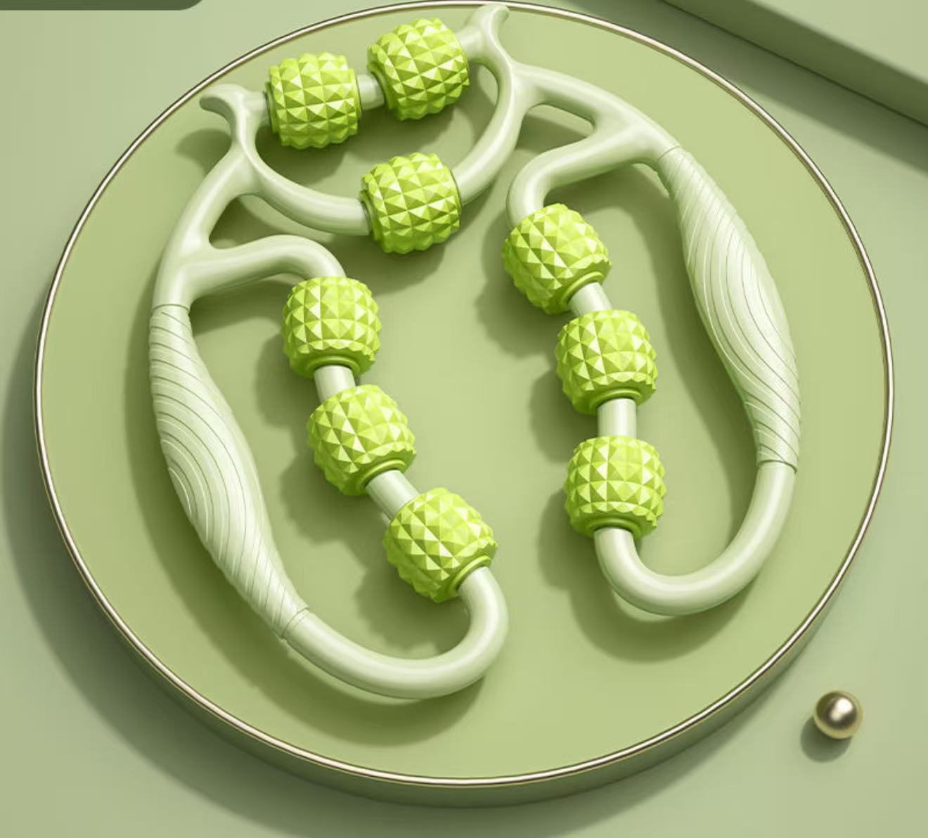 9-Wheel Foam Roller for Muscle Massage