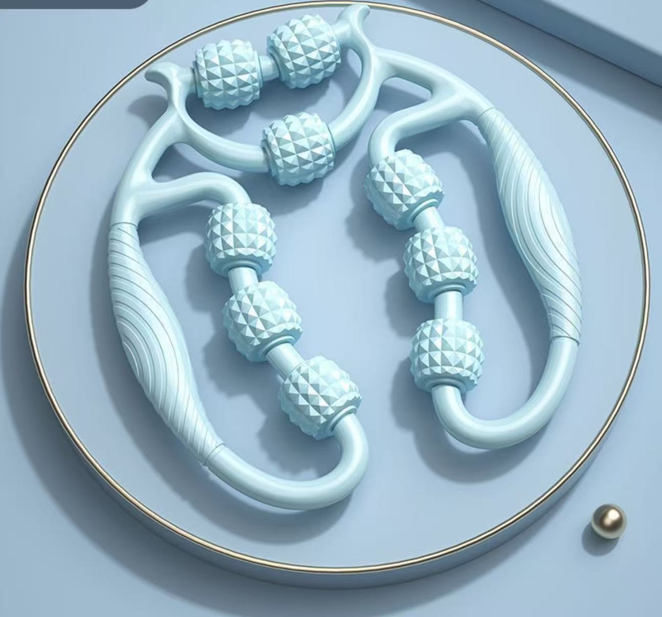 9-Wheel Foam Roller for Muscle Massage