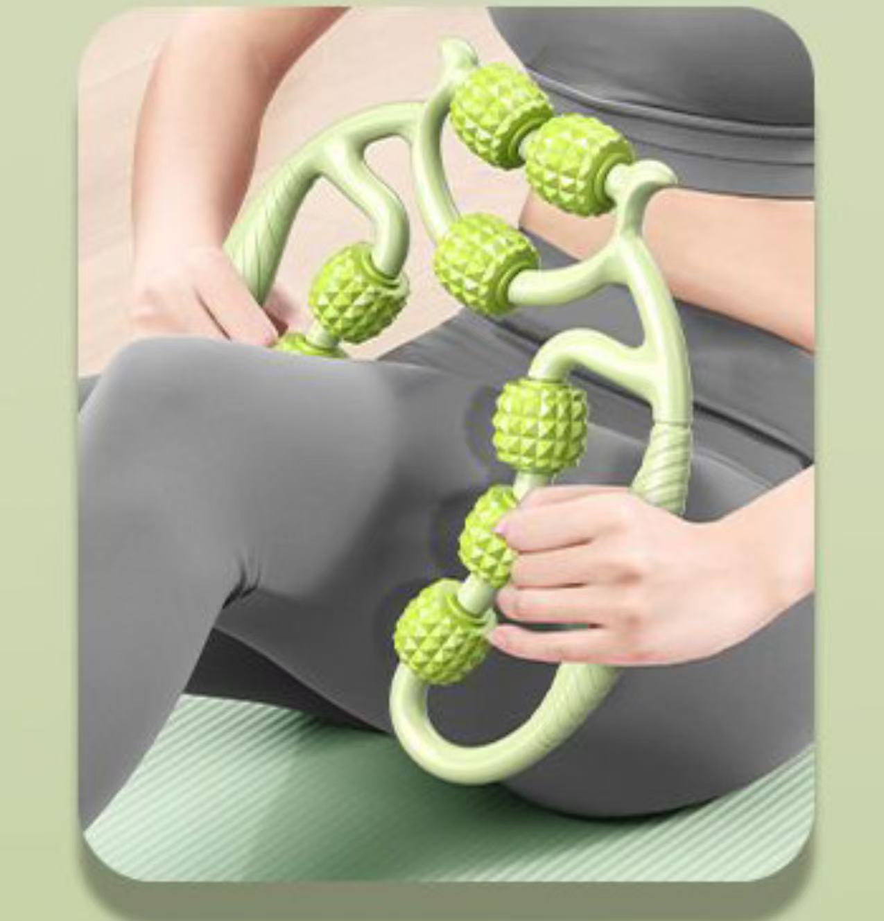 9-Wheel Foam Roller for Muscle Massage