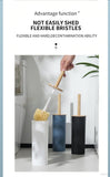 Modern White Bamboo Toilet Brush