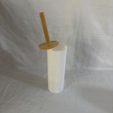Modern White Bamboo Toilet Brush