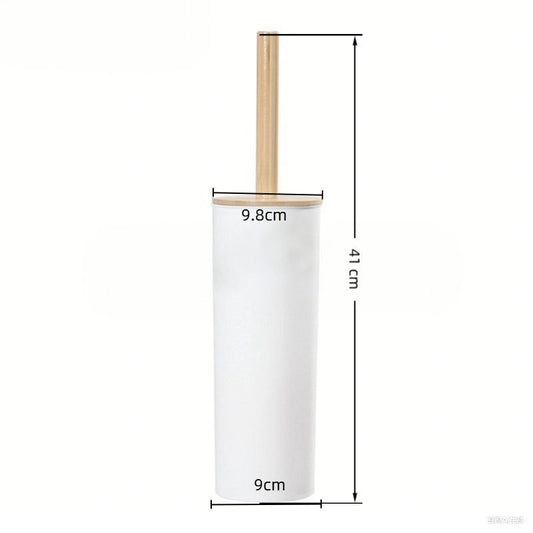 Modern White Bamboo Toilet Brush
