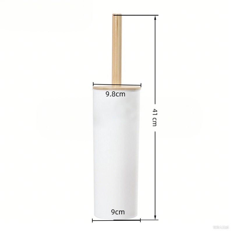 Modern White Bamboo Toilet Brush