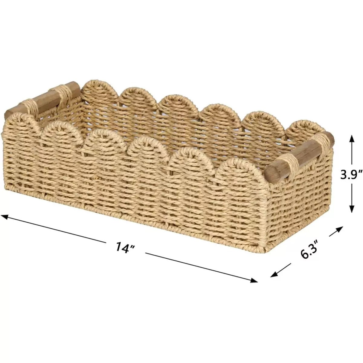 CubesLand ScallopTrim Toilet Paper Basket