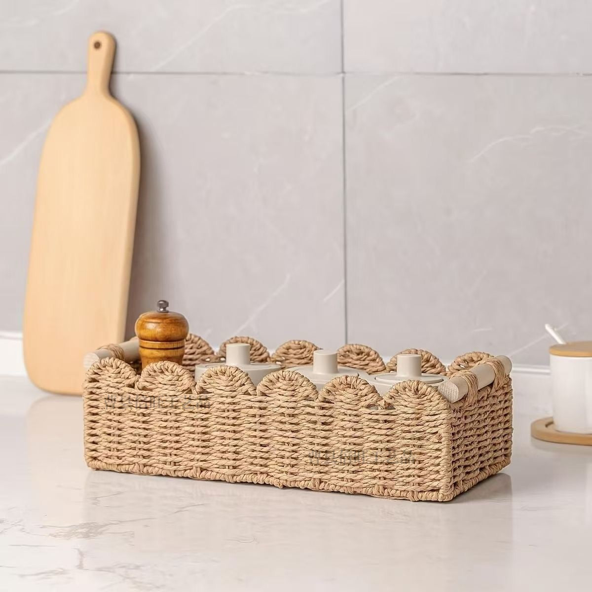 CubesLand ScallopTrim Toilet Paper Basket